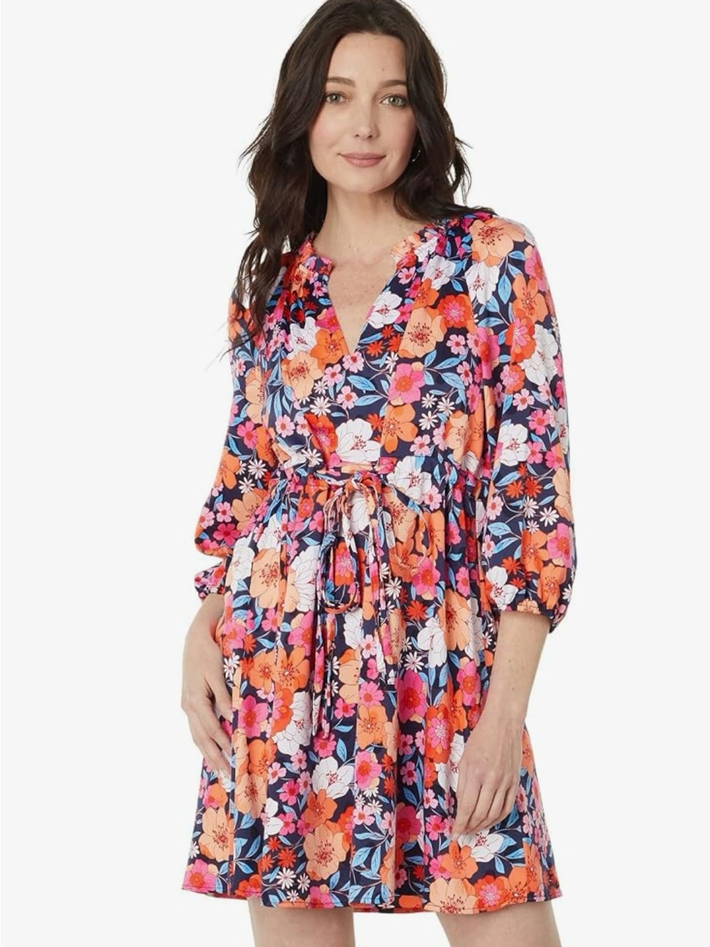 $168 Draper James Vivid Floral Garden Mini Dress Size M Women’s